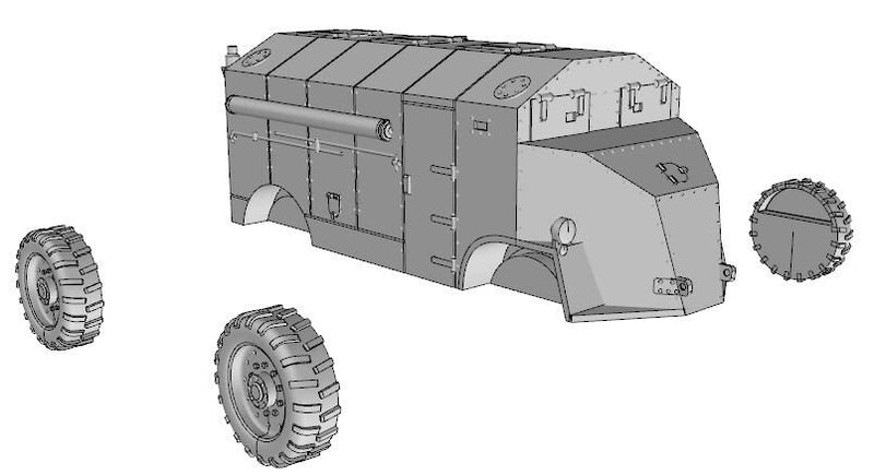 AEC 4x4 ACV WW2 British 3D Resin Printed 28mm / 20mm / 15mm Miniature Tabletop Wargaming Vehicle
