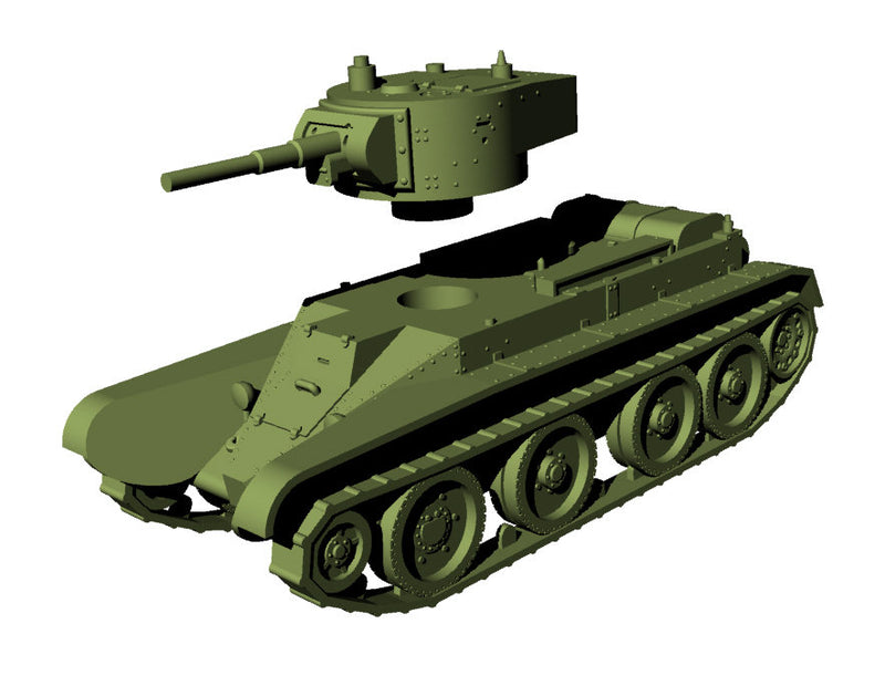 BT-5 (Spanish Civil War) Soviet Tank - 3D Resin Printed 28mm / 20mm / 15mm Miniature Tabletop Wargaming Combat Vehicle