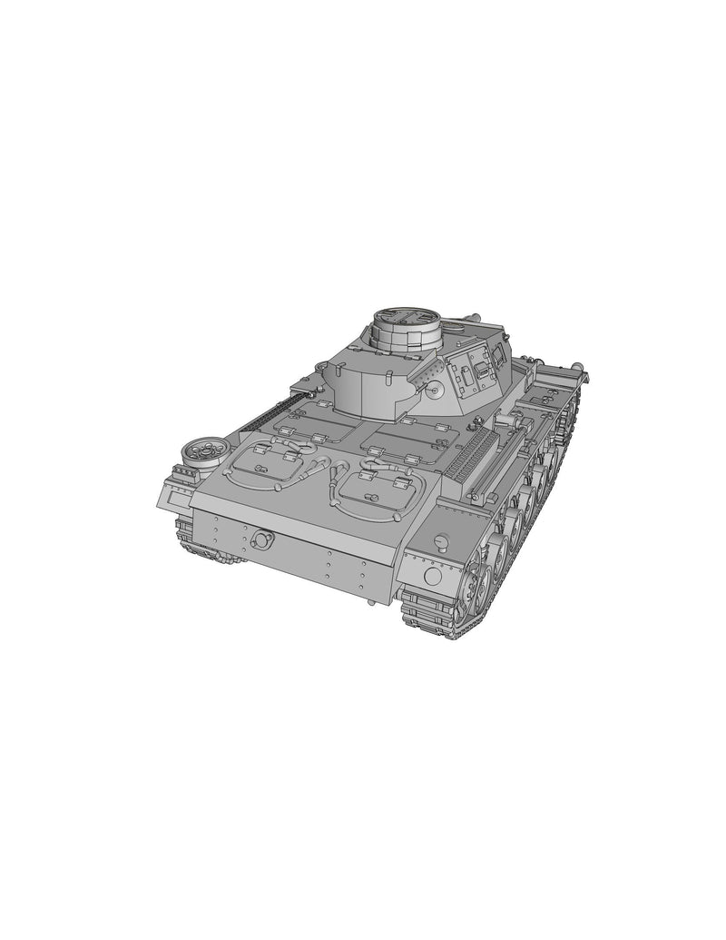 PZ.KPFW III Ausf-N - WW2 German Tank - 3D Resin Printed 28mm / 20mm / 15mm Miniature Tabletop Wargaming Vehicle