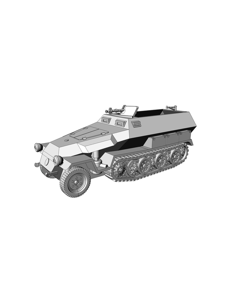 SD.KFZ. 251 C Half-track WW2 German APC - 3D Resin Printed 28mm / 20mm / 15mm Miniature Tabletop Wargaming Vehicle