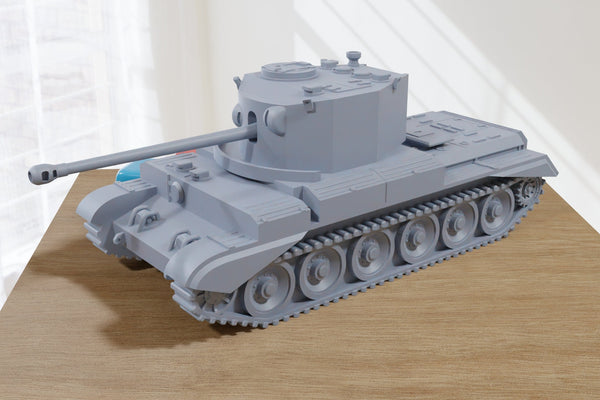 Challenger Cruiser Tank (A30) WW2 British 3D Resin Printed 28mm / 20mm / 15mm Miniature Tabletop Wargaming Vehicle