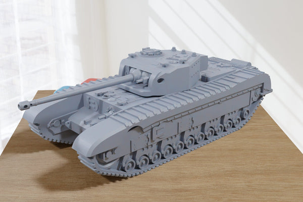 Black Prince Infantry Tank (A43) WW2 British 3D Resin Printed 28mm / 20mm / 15mm Miniature Tabletop Wargaming Vehicle