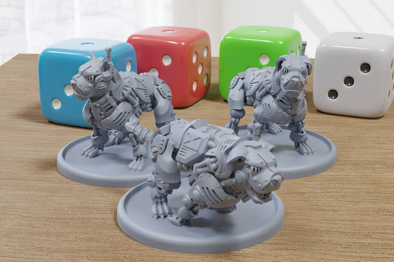 Cyber Dogo - 3D Printed Proxy Minifigures for Sci-fi Miniature Tabletop Games like Stargrave and Five Parsecs from Home