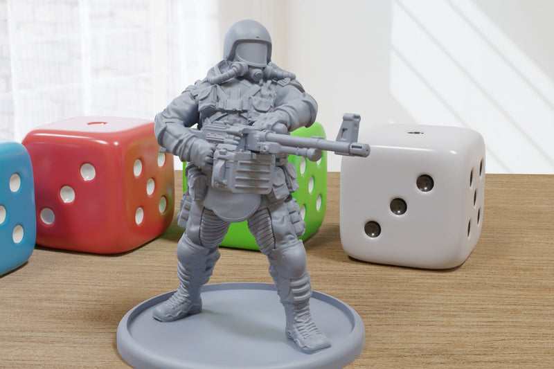 Igor LMG Stalker - 3D Printed Minifigure - Post Apocalyptic Miniature for Tabletop Games Zona Alfa