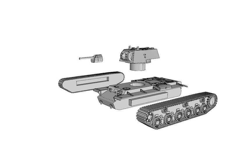 KV 1 Heavy Soviet Tank - 3D Resin Printed 28mm / 20mm / 15mm Miniature Tabletop Wargaming Vehicle