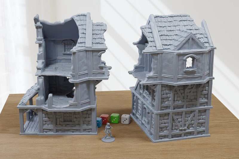 Damned City Ruin Thieves Lair - 3D Printed Terrain compatible with Tabletop Games like DND 5e, Frostgrave