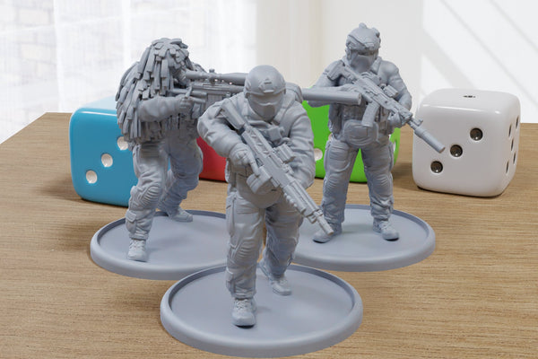 Apex Group Elite Operatives - Modern Wargaming Miniatures for Tabletop RPG - 28mm / 32mm Scale Minifigures