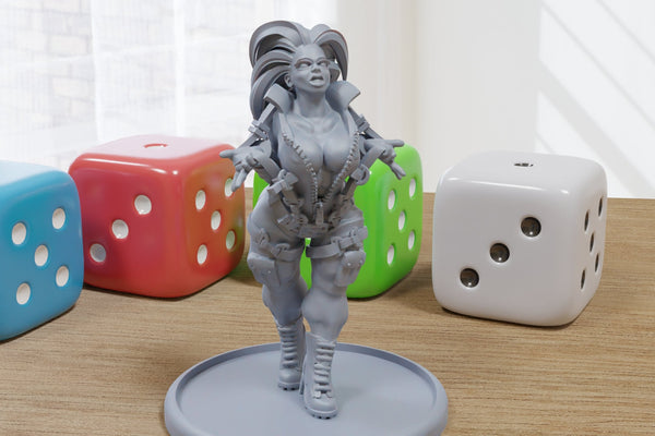 Pilot Pinup Babe - 3D Printed Proxy Minifigures for Sci-fi Miniature Tabletop Games like Stargrave and Five Parsecs from Home