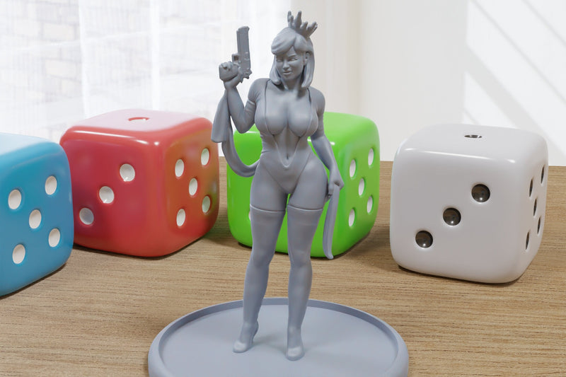 Professor Mrs. The Viceroy Sexy Pin-Up - 3D Printed Minifigures for Fantasy Miniature Tabletop Games DND, Frostgrave 28mm / 32mm / 75mm