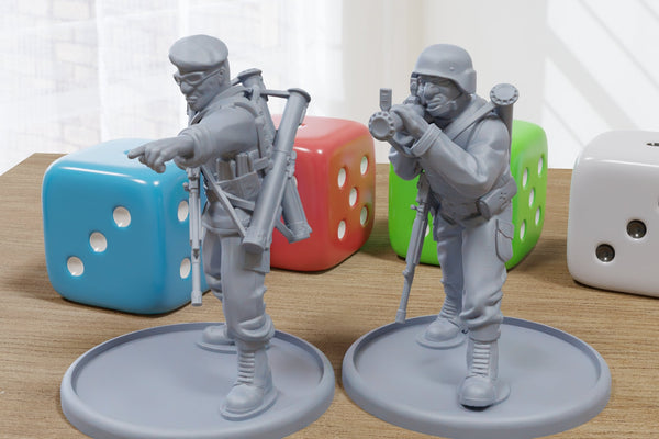 Modern African RPG Team - 3D Printed Miniatures for Tabletop Wargames - 28mm / 32mm Scale Minifigures