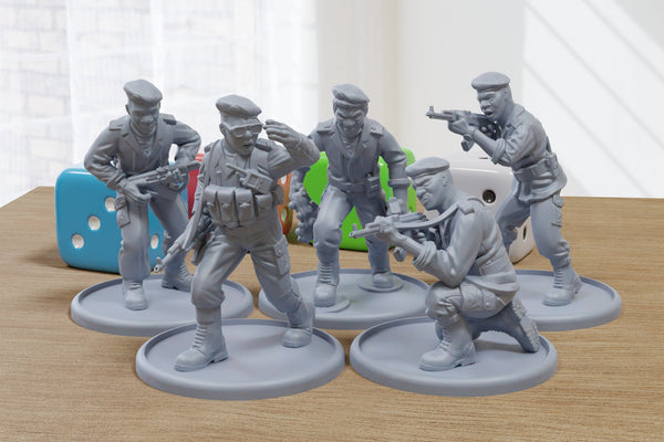 Modern African Gendarmerie - 3D Printed Miniatures for Tabletop Wargames - 28mm / 32mm Scale Minifigures