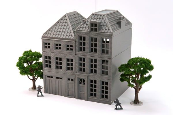 Arnhem Duo Set of two historical buildings from the Netherlands 3D Printed Tabletop Wargaming Terrain for Miniature Games like Bolt Action