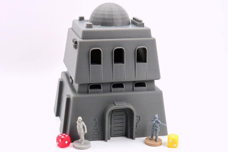 Double Storey Taper House - Desert Village - 3D Printed - Galactic Miniature Games Legion Compatible Terrain 35mm, 28mm, 15mm