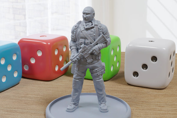 Ghost Spec Ops - 3D Printed Minifigure for Zombie Post Apocalyptic Miniature Tabletop Games TTRPG
