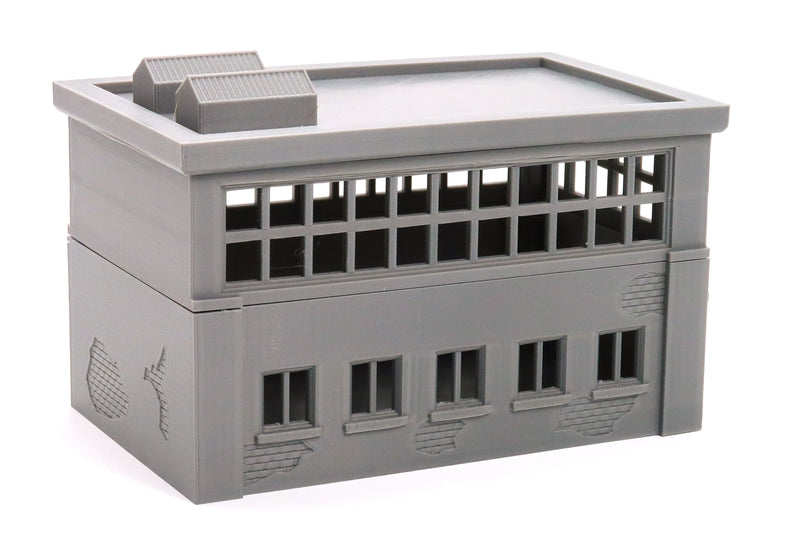 Small Industrial Building - ZONA ALFA / KONTRABAND 3D Printed Tabletop Miniature Wargaming Terrain