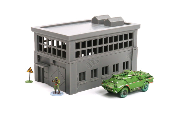 Small Industrial Building - ZONA ALFA / KONTRABAND 3D Printed Tabletop Miniature Wargaming Terrain