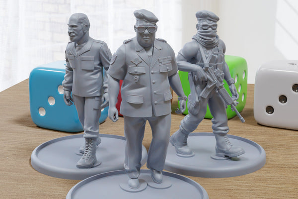 The Fat Colonel - 3D Printed Miniatures for Tabletop Wargames - 28mm / 32mm Scale Minifigures