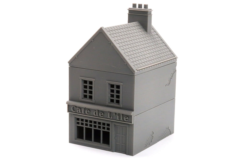 French Row House DS T3 - Tabletop Wargaming WW2 Terrain | Miniature 3D Printed Model | Flames of War & Bolt Action