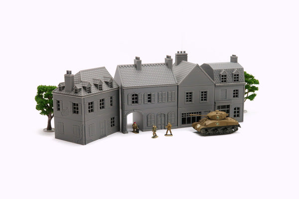 Sainte-Mère-Église French Town Set - Tabletop Wargaming WW2 Terrain | Miniature 3D Printed Model | Flames of War & Bolt Action