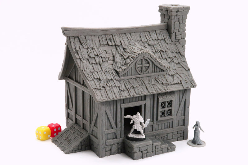 Medieval Cabin Gorenstead - 28mm Scale - 3D Printed Terrain compatible with Tabletop Games like DND 5e, Frostgrave