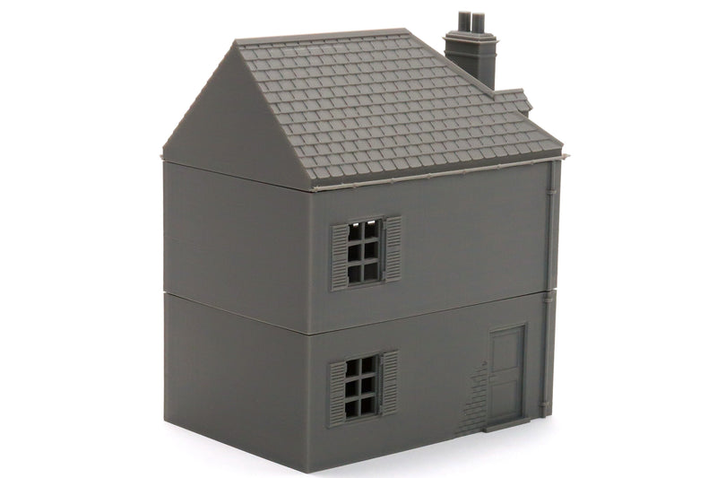 French Row House DS T2 - Tabletop Wargaming WW2 Terrain | Miniature 3D Printed Model | Flames of War & Bolt Action
