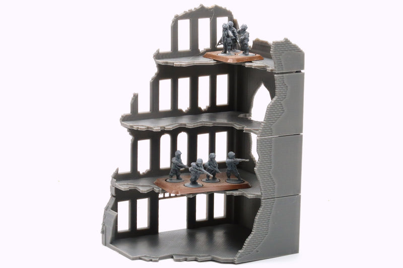 Stalingrad Ruined Store SRH MST3 - Tabletop Wargaming WW2 Terrain | Miniature 3D Printed Model | Flames of War & Bolt Action