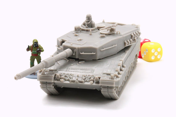 Leopard 2A4 Main Tank - 3D Printed Miniature Wargaming Combat Vehicle - 28mm / 20mm / 15mm Scale